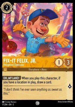 Fix-it felix jr. delighted sightseer 17/204 5SSK